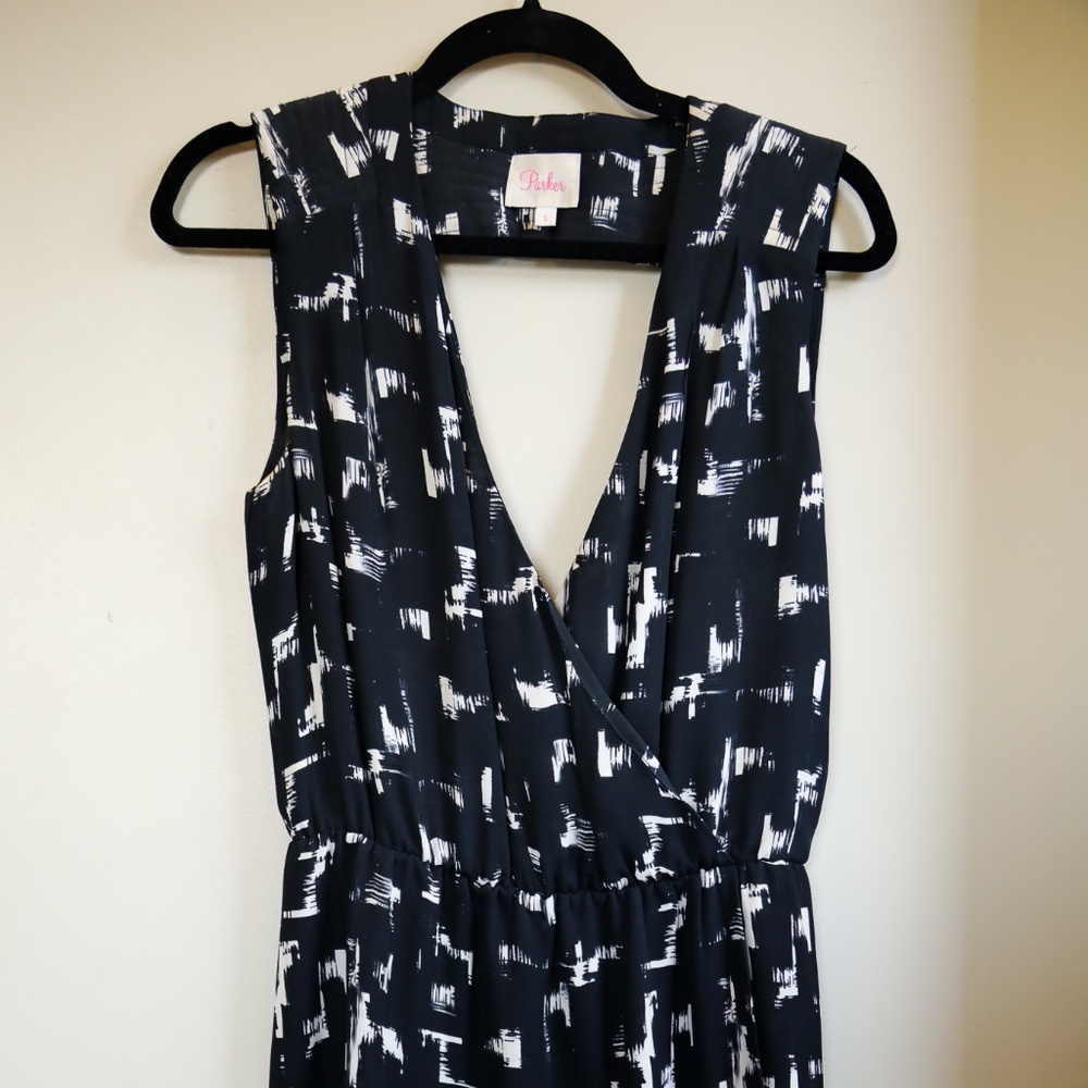 Open-Back Silk Parker Cocktail Dress - Size Small